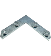 P-40 Small L Angle Bracket for Aluminium Frames, Zinc Alloy, Strong 90° Connector for Lightweight and Medium Duty Profiles, Silver Anodized Finish